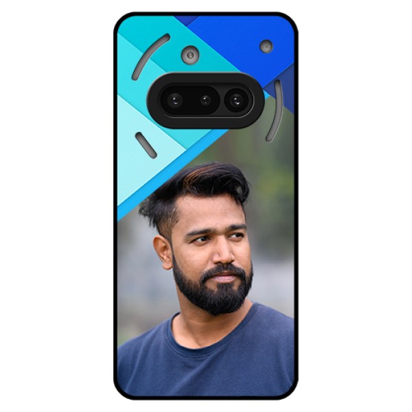 Nothing Phone 3A 5G Custom Glass Phone Case - Blue Pattern Design