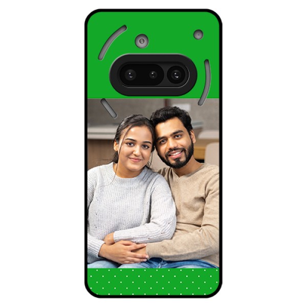 Nothing Phone 3A 5G Custom Glass Phone Case - Green Pattern Design