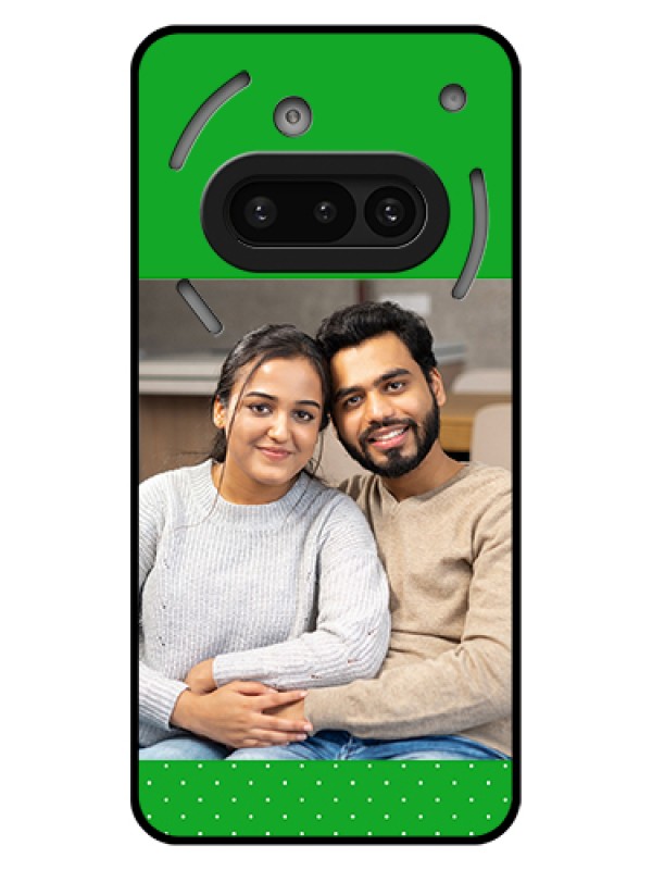 Custom Nothing Phone 3A 5G Custom Glass Phone Case - Green Pattern Design