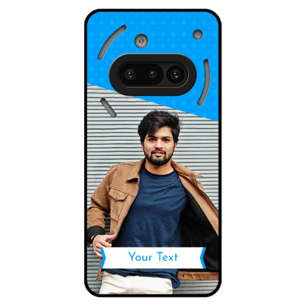 Nothing Phone 3A 5G Custom Glass Phone Case - Simple Blue Color Design