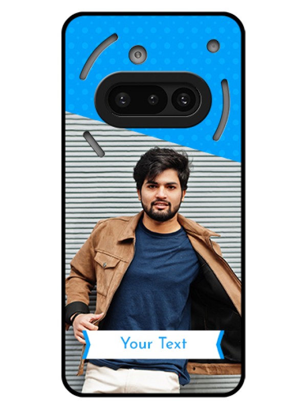 Custom Nothing Phone 3A 5G Custom Glass Phone Case - Simple Blue Color Design