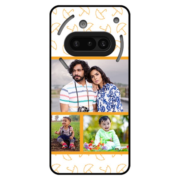 Nothing Phone 3A 5G Custom Glass Phone Case - Yellow Pattern Design Nothing Phone 3A 5G Custom Glass Phone Case - Yellow Pattern Design