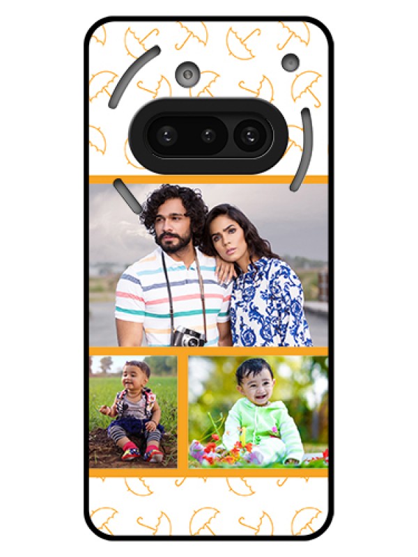 Custom Nothing Phone 3A 5G Custom Glass Phone Case - Yellow Pattern Design