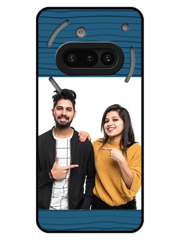 Custom Nothing Phone 3A 5G Custom Glass Phone Case - Blue Pattern Cover Design