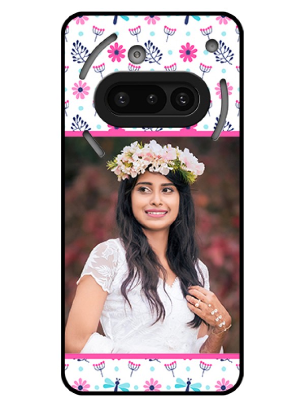 Custom Nothing Phone 3A 5G Custom Glass Phone Case - Colorful Flower Design
