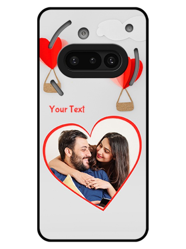 Custom Nothing Phone 3A 5G Custom Glass Phone Case - Parachute Love Design