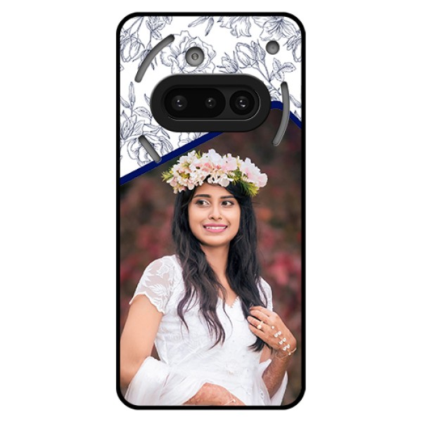 Nothing Phone 3A 5G Custom Glass Phone Case - Classy Floral Design