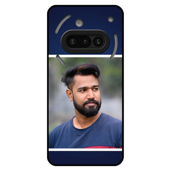 Nothing Phone 3A 5G Custom Glass Phone Case - Simple Royal Blue Design Nothing Phone 3A 5G Custom Glass Phone Case - Simple Royal Blue Design