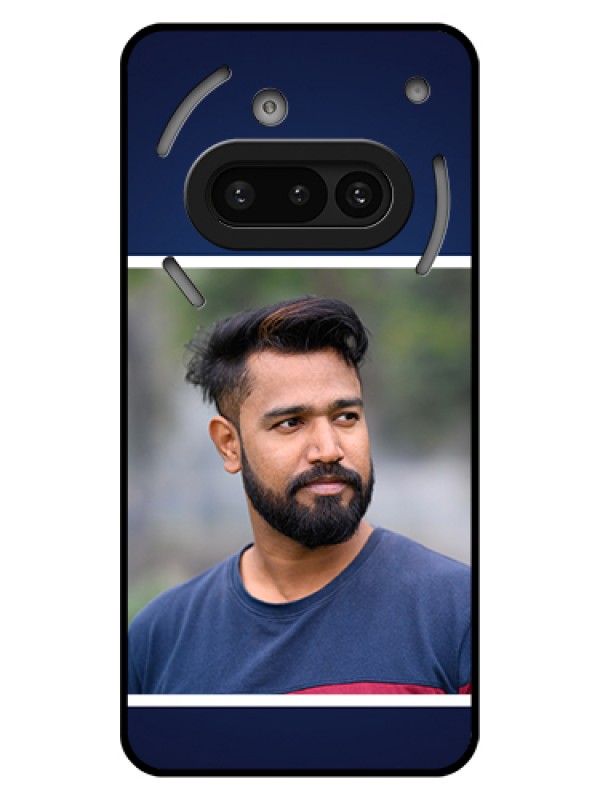 Custom Nothing Phone 3A 5G Custom Glass Phone Case - Simple Royal Blue Design