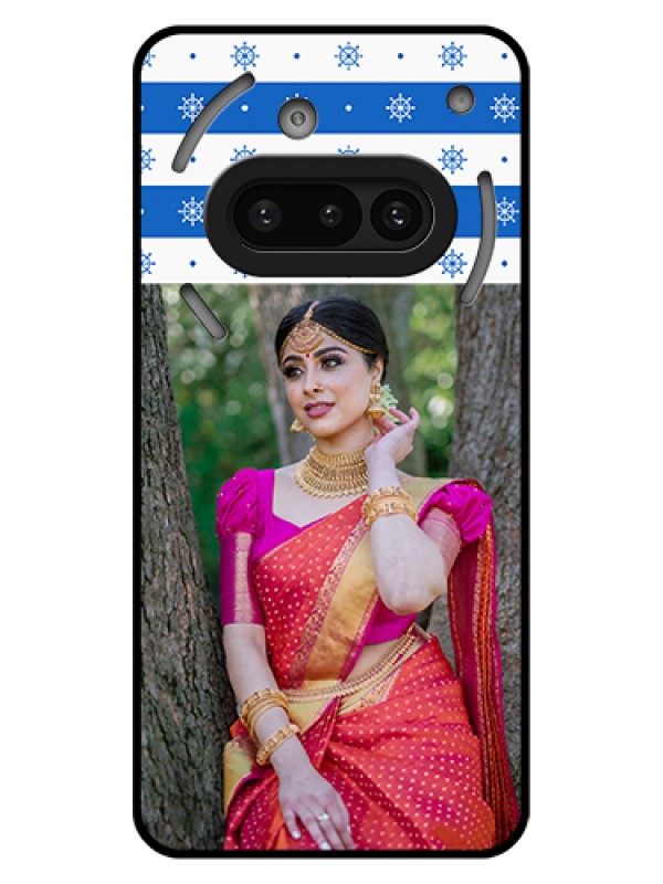 Custom Nothing Phone 3A 5G Custom Glass Phone Case - Snow Pattern Design