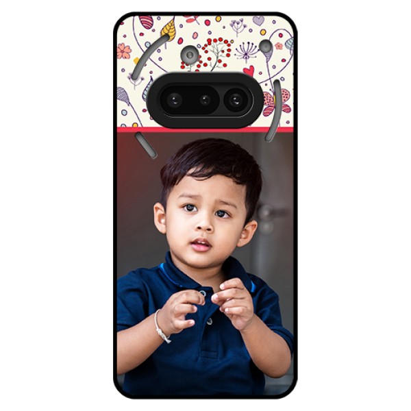 Nothing Phone 3A 5G Custom Glass Phone Case - Premium Floral Design