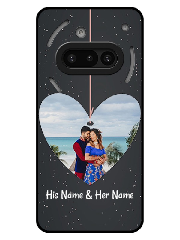 Custom Nothing Phone 3A 5G Custom Glass Phone Case - Hanging Heart Design