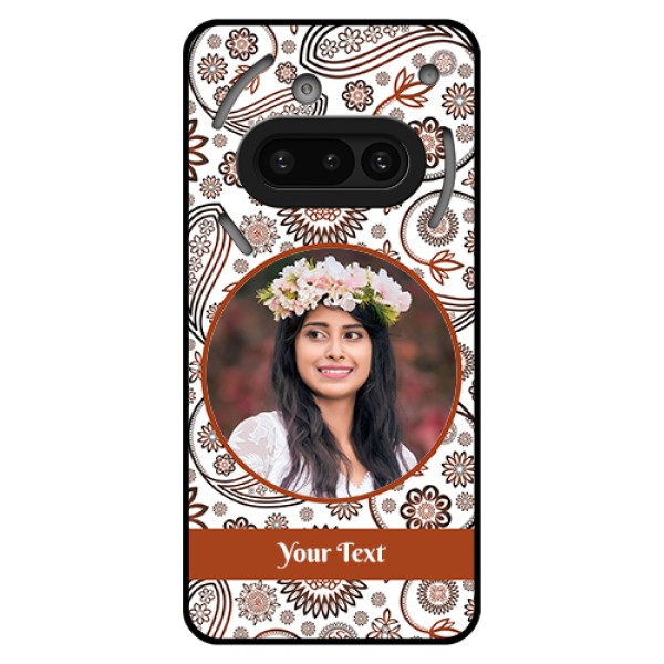 Nothing Phone 3A 5G Custom Glass Phone Case - Abstract Flower Design
