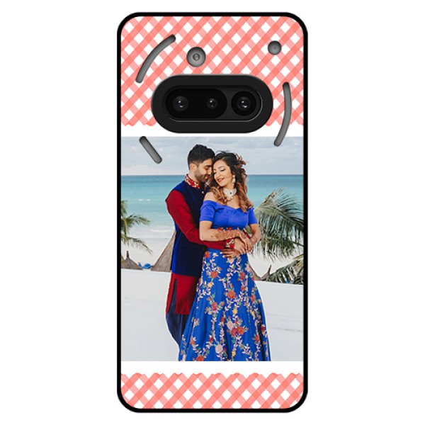 Nothing Phone 3A 5G Custom Glass Phone Case - Pink Pattern Design