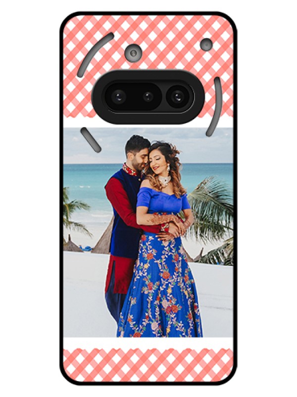 Custom Nothing Phone 3A 5G Custom Glass Phone Case - Pink Pattern Design