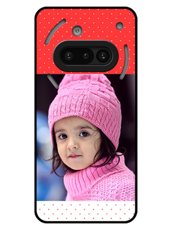 Custom Nothing Phone 3A 5G Custom Glass Phone Case - Red Pattern Design
