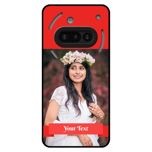 Nothing Phone 3A 5G Custom Glass Phone Case - Simple Red Color Design Nothing Phone 3A 5G Custom Glass Phone Case - Simple Red Color Design