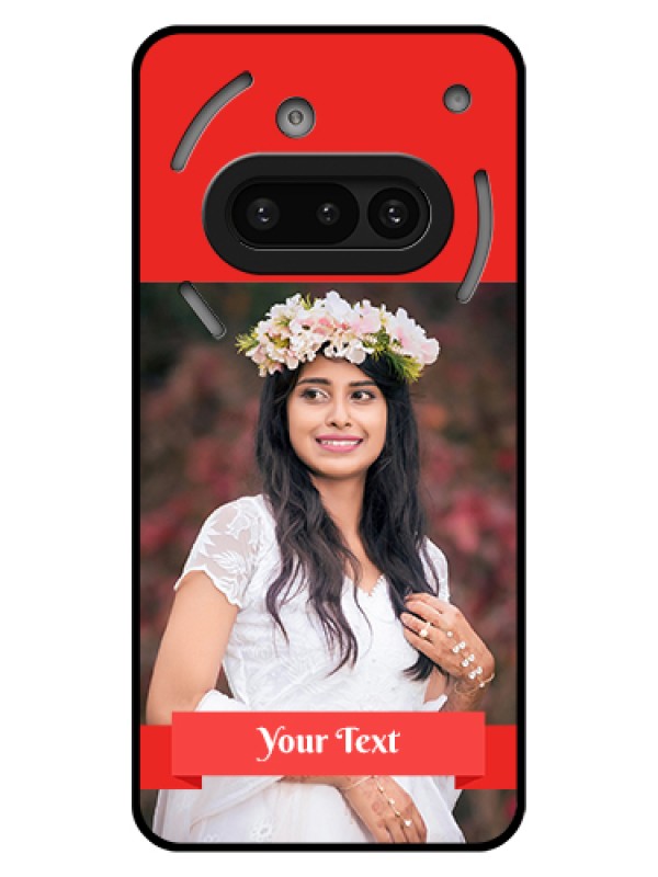 Custom Nothing Phone 3A 5G Custom Glass Phone Case - Simple Red Color Design