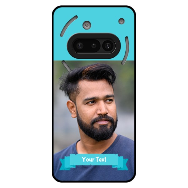 Nothing Phone 3A 5G Custom Glass Phone Case - Blue Color Design Nothing Phone 3A 5G Custom Glass Phone Case - Blue Color Design