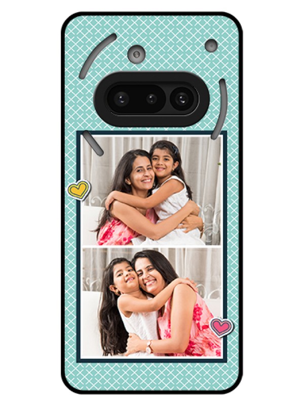 Custom Nothing Phone 3A 5G Custom Glass Phone Case - 2 Image Holder With Pattern Design