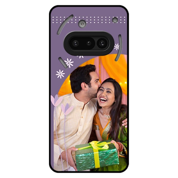 Nothing Phone 3A 5G Custom Glass Phone Case - Lavender Flowers Design