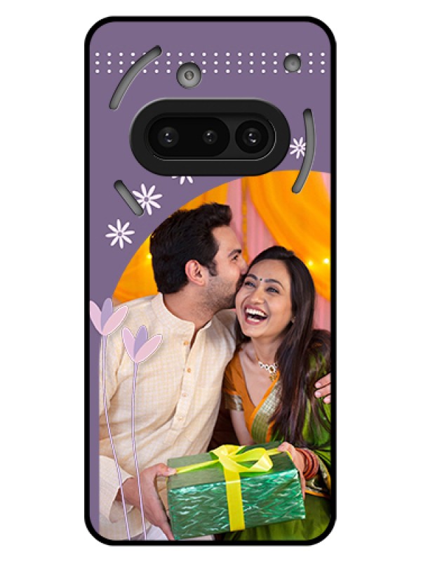 Custom Nothing Phone 3A 5G Custom Glass Phone Case - Lavender Flowers Design