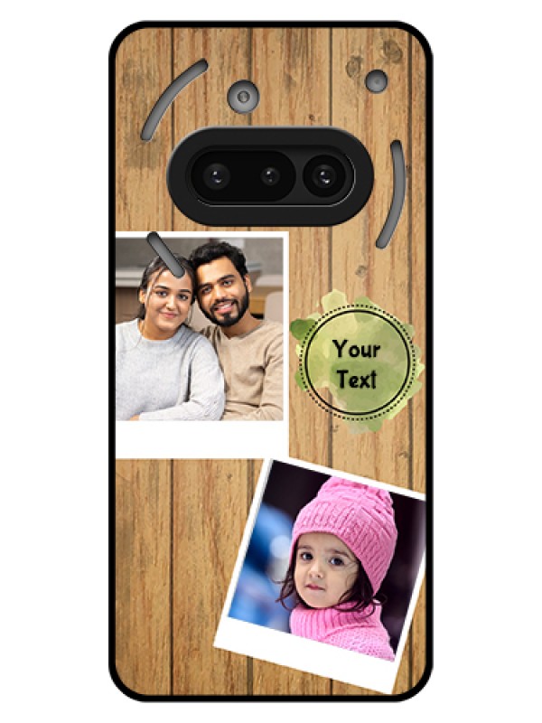 Custom Nothing Phone 3A 5G Custom Glass Phone Case - Wooden Texture Design