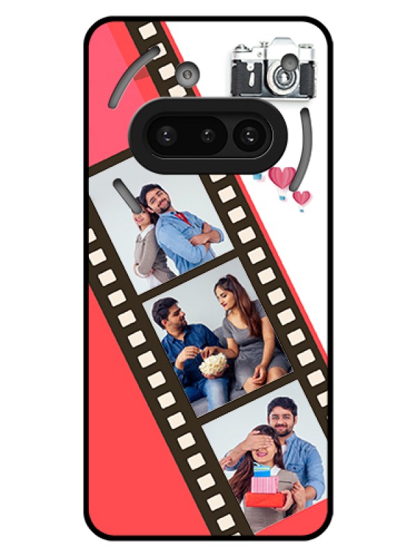 Custom Nothing Phone 3A 5G Custom Glass Phone Case - 3 Image Holder With Film Reel