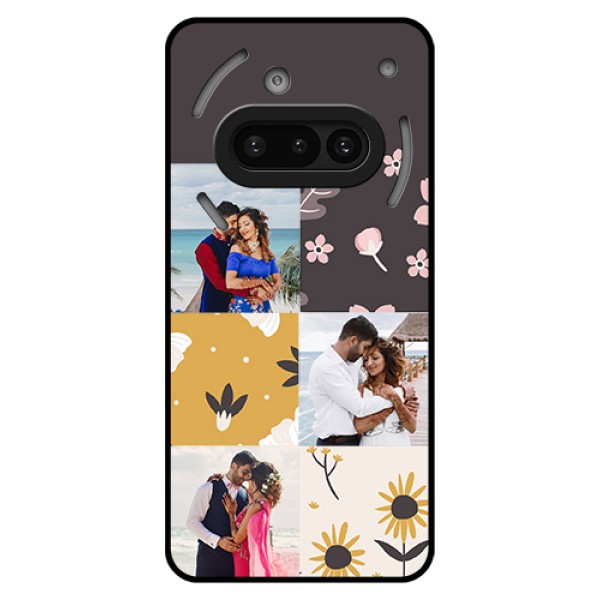 Nothing Phone 3A 5G Custom Glass Phone Case - 3 Images With Floral Design Nothing Phone 3A 5G Custom Glass Phone Case - 3 Images With Floral Design