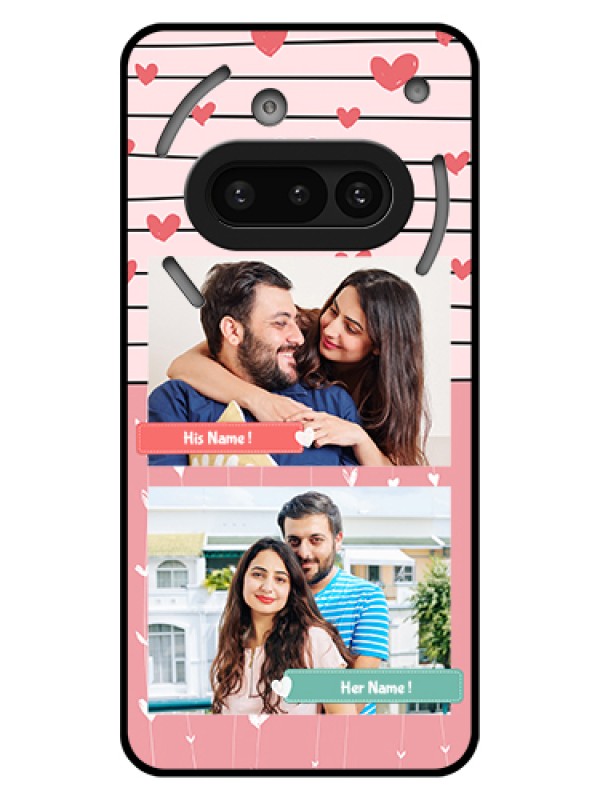 Custom Nothing Phone 3A 5G Custom Glass Phone Case - Photo With Heart Design