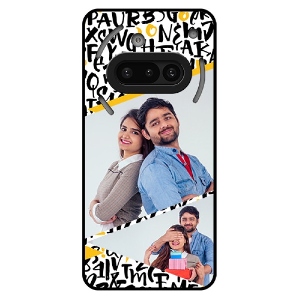 Nothing Phone 3A 5G Custom Glass Phone Case - Letters Pattern Design