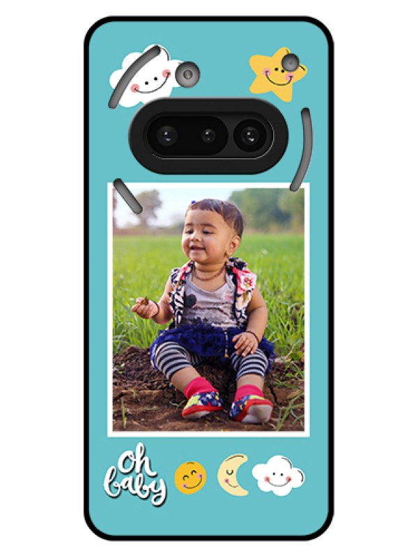 Custom Nothing Phone 3A 5G Custom Glass Phone Case - Smiley Kids Stars Design