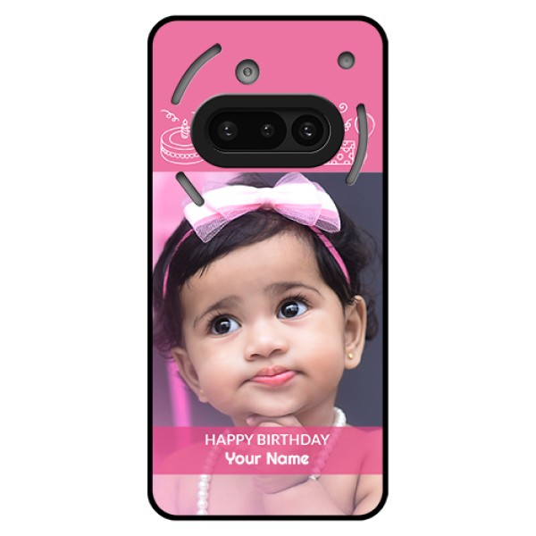 Nothing Phone 3A 5G Custom Glass Phone Case - With Birthday Line Art Design