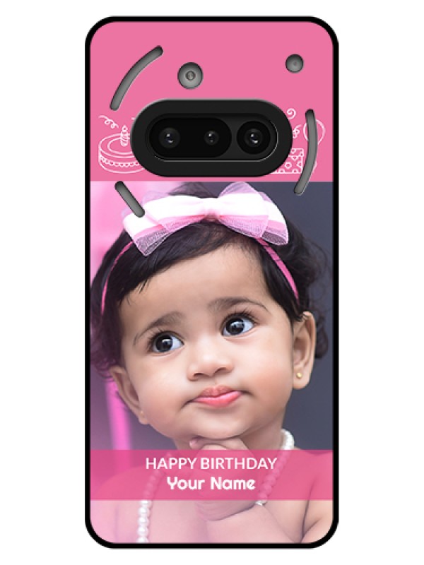 Custom Nothing Phone 3A 5G Custom Glass Phone Case - With Birthday Line Art Design