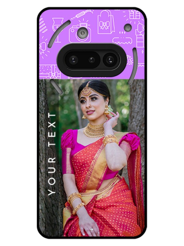 Custom Nothing Phone 3A 5G Custom Glass Phone Case - Birthday Icons Design