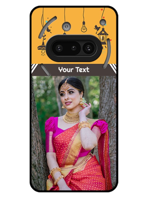 Custom Nothing Phone 3A 5G Custom Glass Phone Case - With Family Picture And Icons