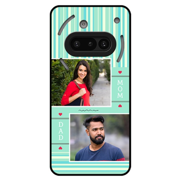 Nothing Phone 3A 5G Custom Glass Phone Case - Mom & Dad Pic Design