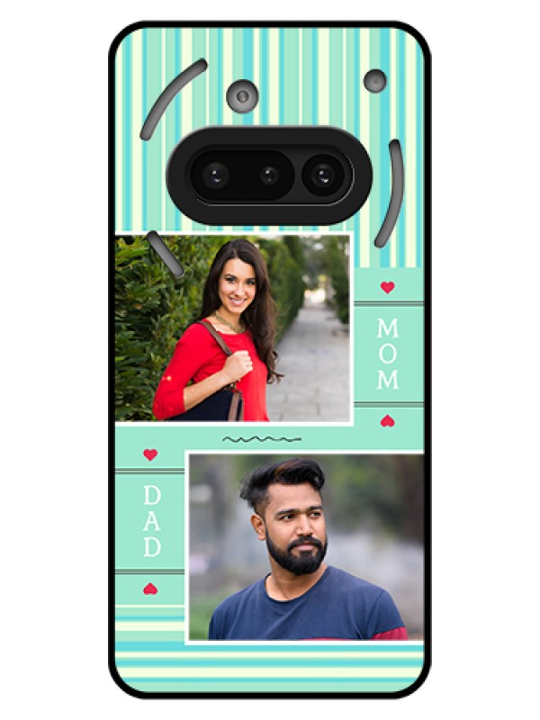 Custom Nothing Phone 3A 5G Custom Glass Phone Case - Mom & Dad Pic Design