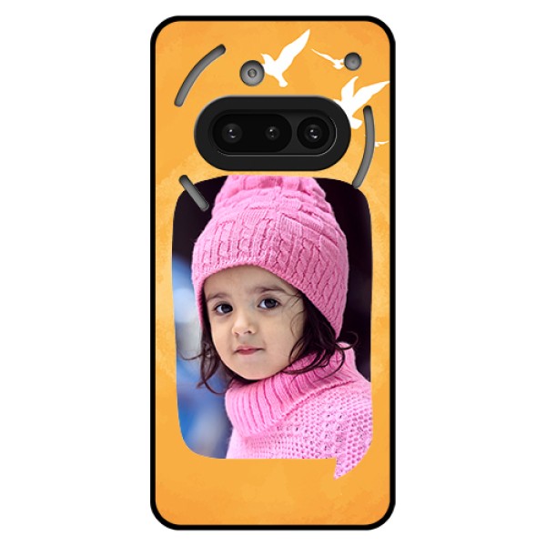 Nothing Phone 3A 5G Custom Glass Phone Case - Water Color Design With Bird Icons Nothing Phone 3A 5G Custom Glass Phone Case - Water Color Design With Bird Icons