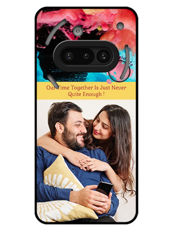 Custom Nothing Phone 3A 5G Custom Glass Phone Case - Quote With Acrylic Painting Design