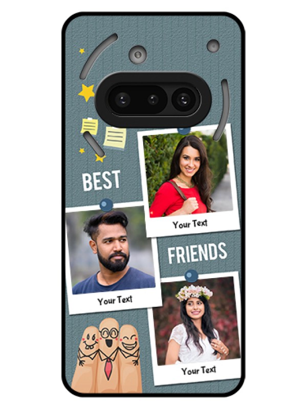 Custom Nothing Phone 3A 5G Custom Glass Phone Case - Sticky Frames And Friendship Design