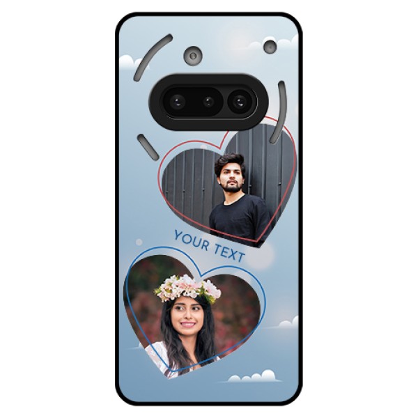 Nothing Phone 3A 5G Custom Glass Phone Case - Blue Color Couple Design Nothing Phone 3A 5G Custom Glass Phone Case - Blue Color Couple Design