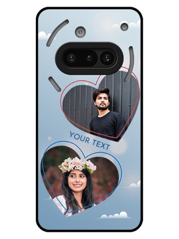 Custom Nothing Phone 3A 5G Custom Glass Phone Case - Blue Color Couple Design