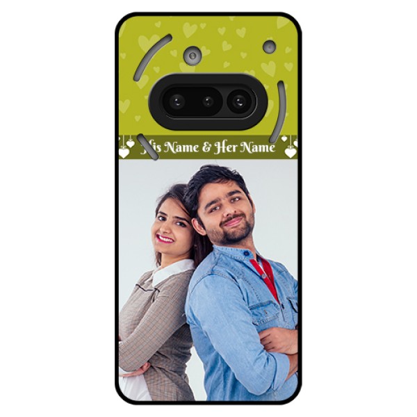 Nothing Phone 3A 5G Custom Glass Phone Case - You & Me Heart Design