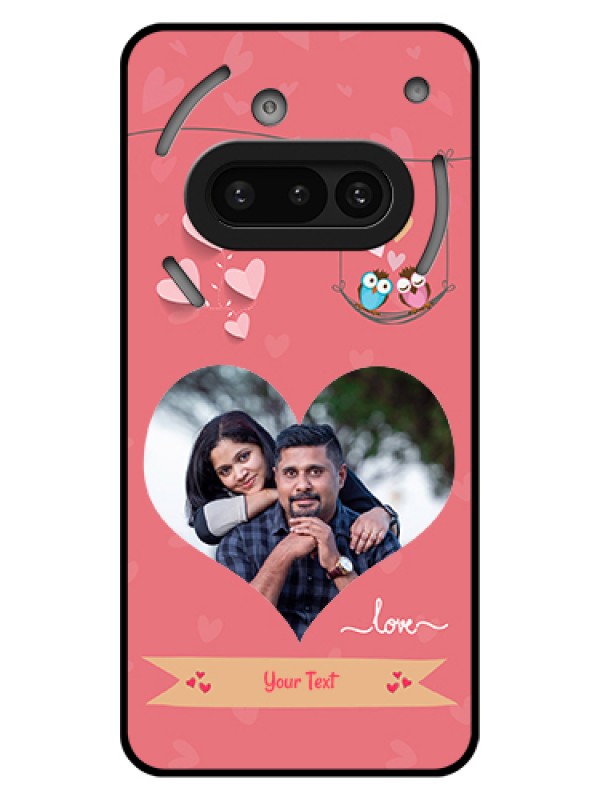 Custom Nothing Phone 3A 5G Custom Glass Phone Case - Peach Color Love Design