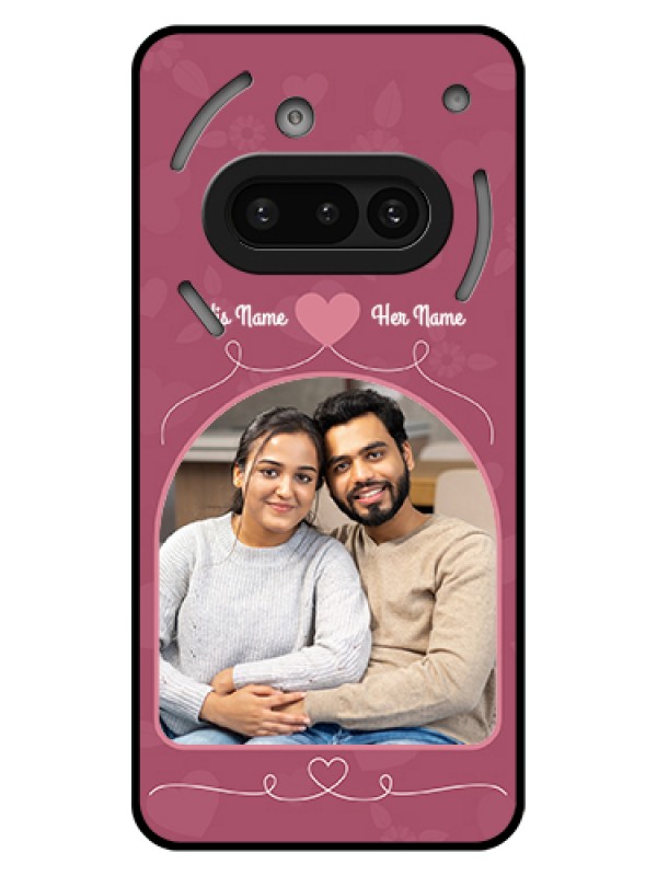 Custom Nothing Phone 3A 5G Custom Glass Phone Case - Love Floral Design