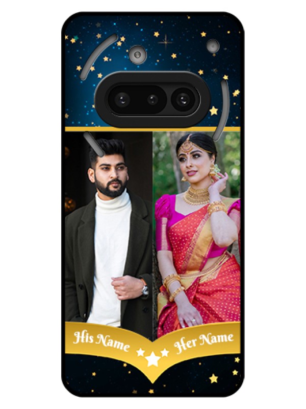 Custom Nothing Phone 3A 5G Custom Glass Phone Case - Galaxy Stars Backdrop Design