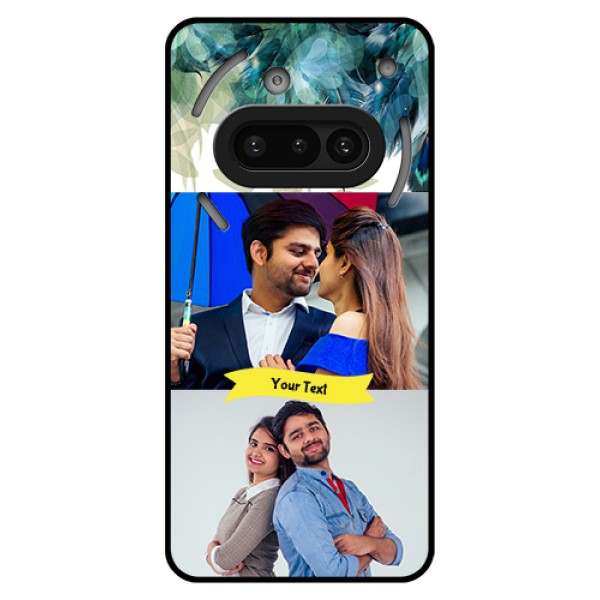 Nothing Phone 3A 5G Custom Glass Phone Case - Image With Boho Peacock Feather Design