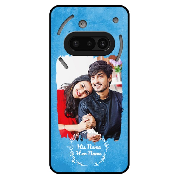 Nothing Phone 3A 5G Custom Glass Phone Case - Blue Color Vintage Design Nothing Phone 3A 5G Custom Glass Phone Case - Blue Color Vintage Design