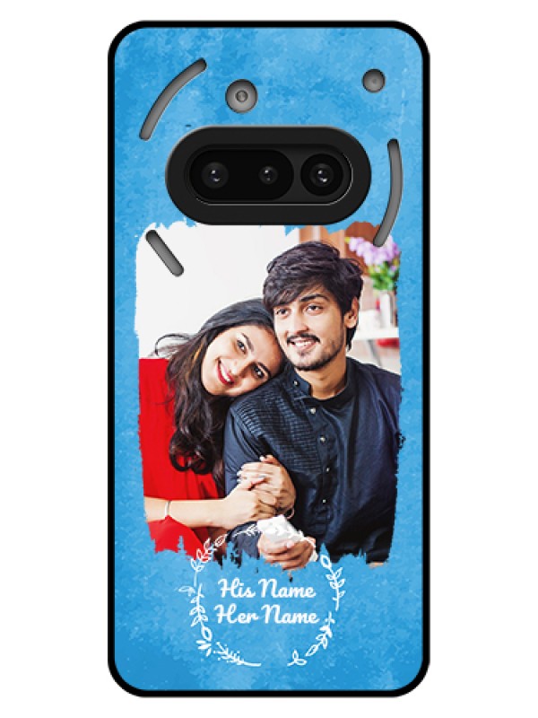 Custom Nothing Phone 3A 5G Custom Glass Phone Case - Blue Color Vintage Design